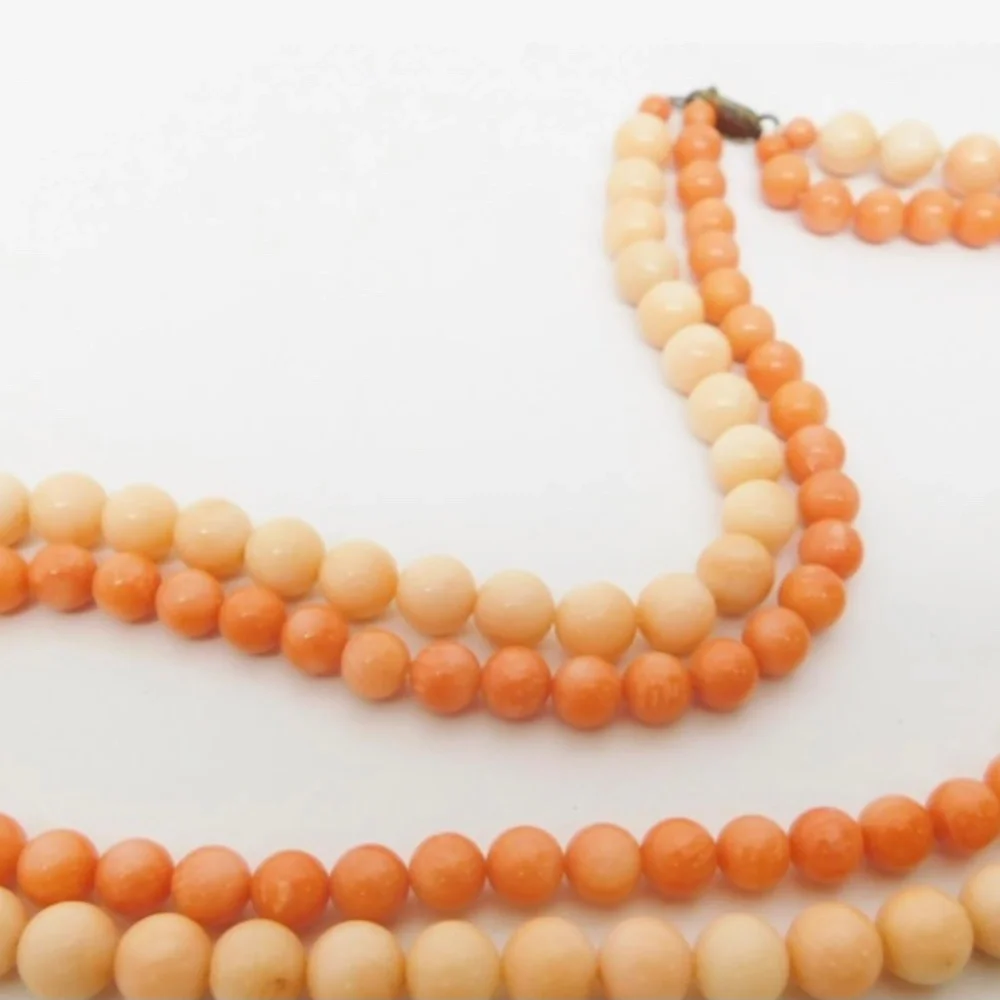 CORAL Vintage Necklaces (Two)